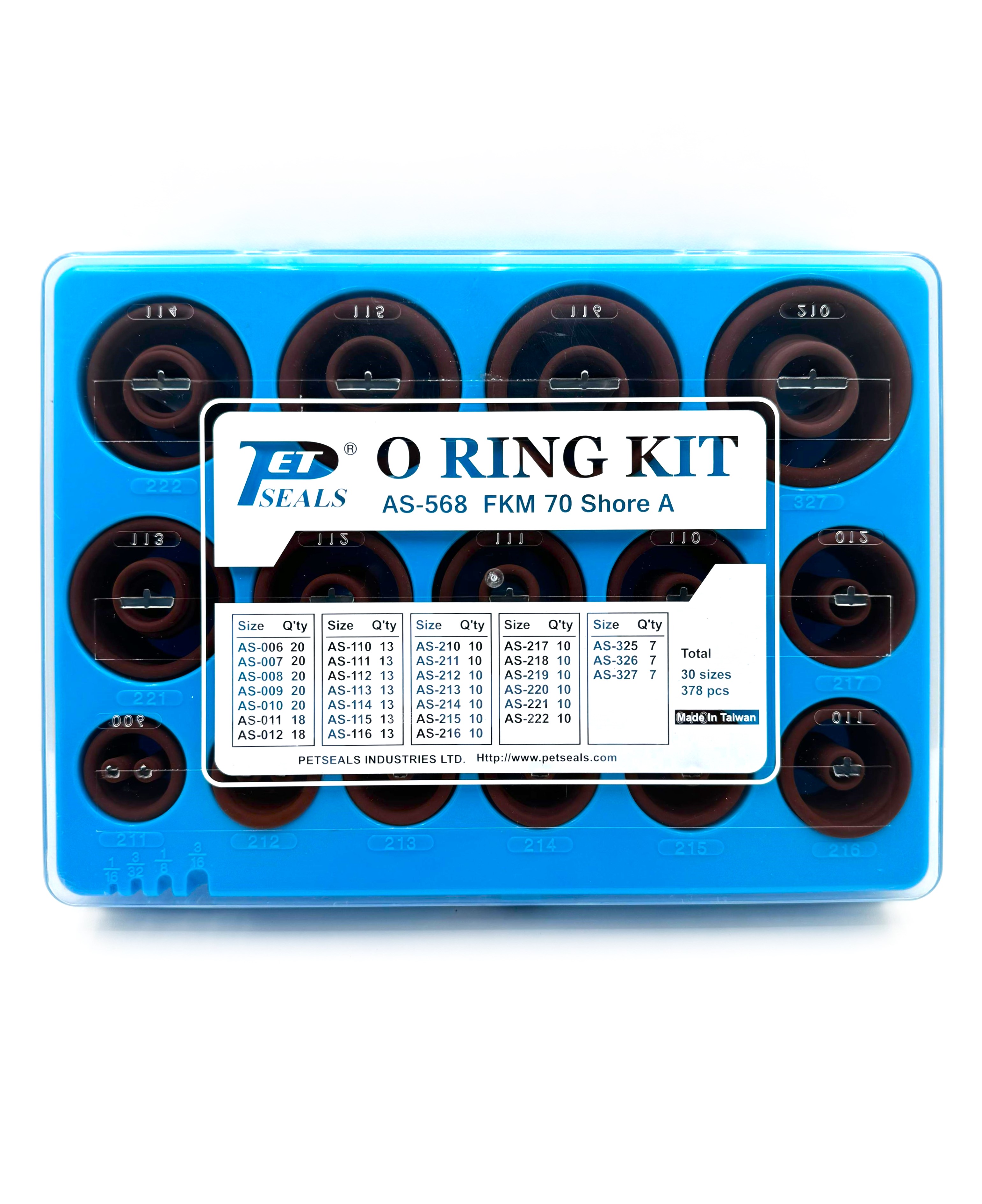 KIT ANEIS O-RING POLEGADAS VITON 70 SHORE