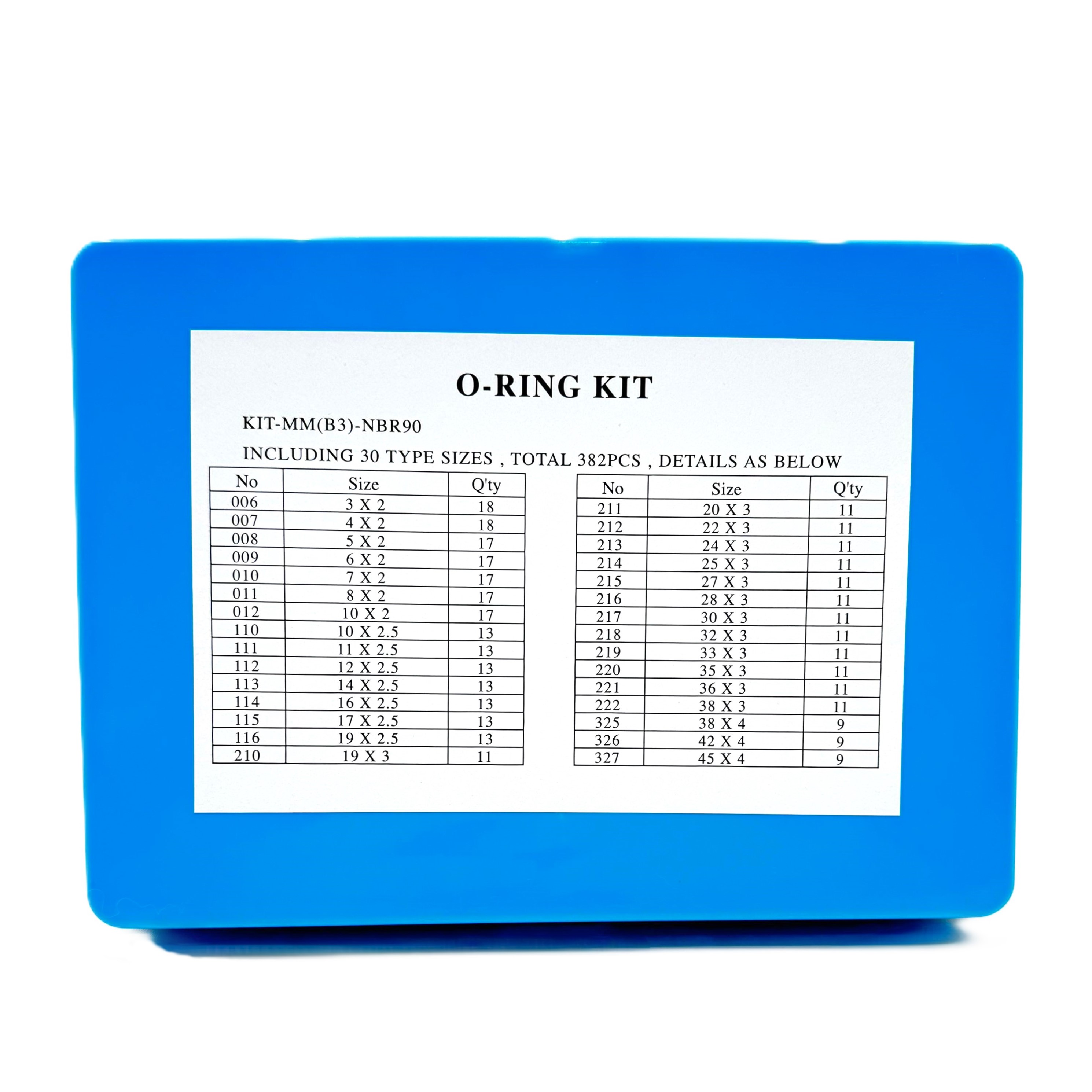 KIT ANEIS O-RING MILIMETROS NBR 90 SHORE (MM