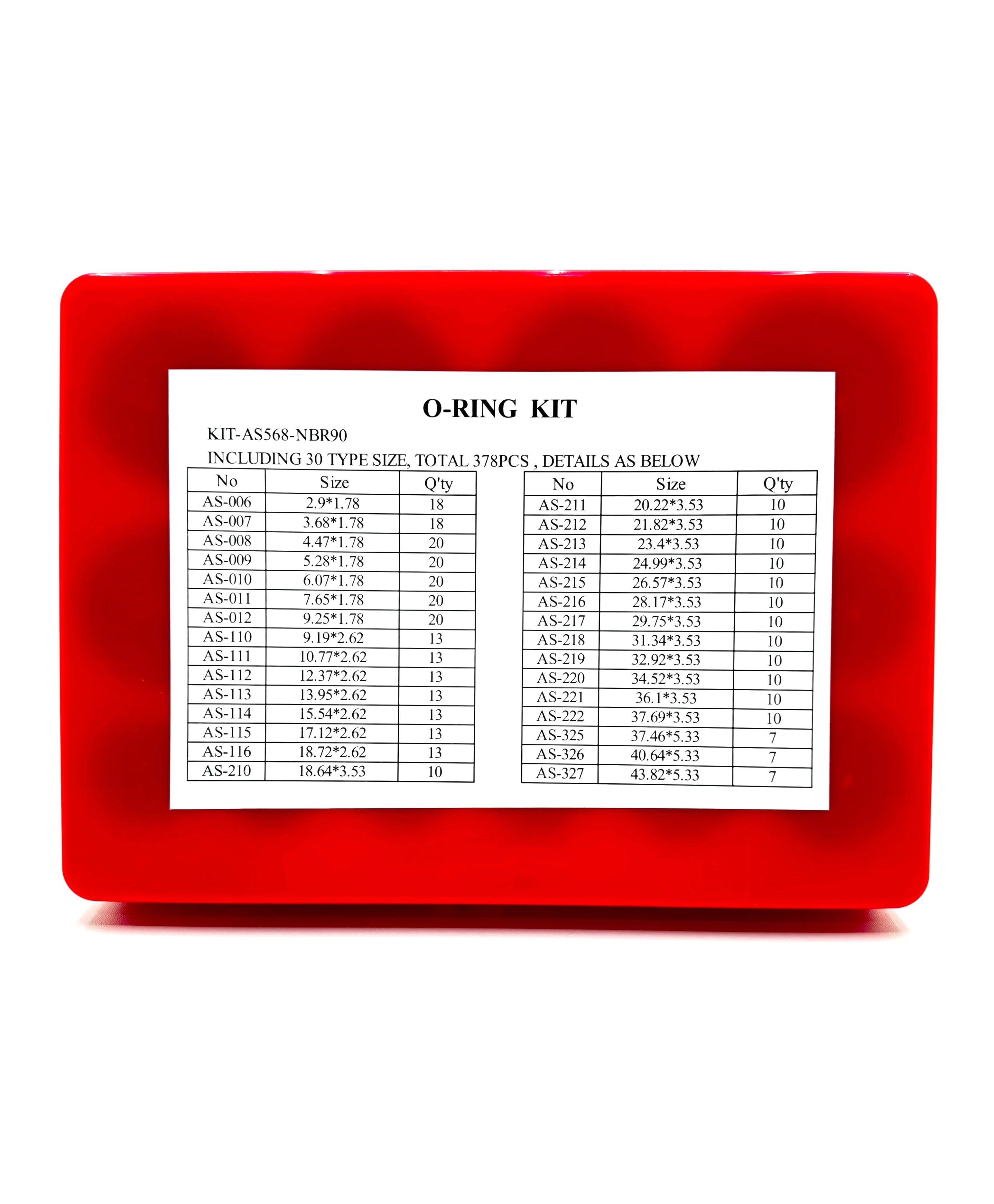 KIT ANEIS O-RING POLEGADAS NBR 90 SHORE